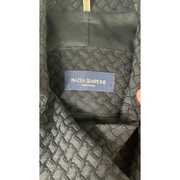 PIAZZA SEMPIONI BLACK QUILTED MOTO TRENCH 40 4 - Picture 9 of 10